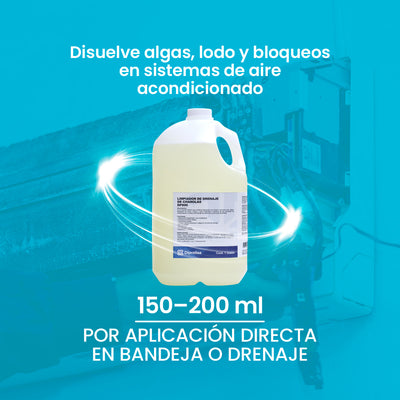 LIMPIADOR DRENAJE DE CHAROLAS 1 GAL