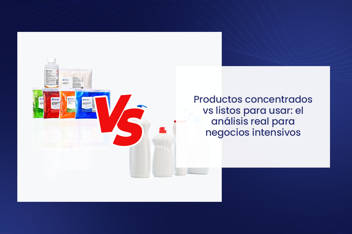 Productos concentrados vs listos para usar: el análisis real para negocios intensivos