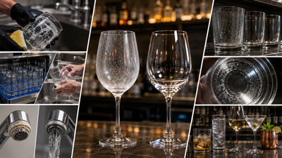 Cristalería y bar: por qué tus vasos salen "opacos" aunque los laves bien